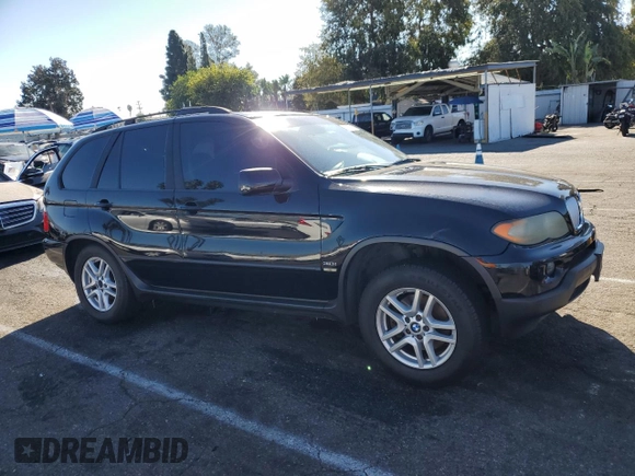 2004 BMW X5 3.0i with VIN 5UXFA13554LU45888, listed as a Copart auction lot 78739784 with 142,668 mi miles and Salvage Title. Bid and sale history available at carsss.com. Image 4.