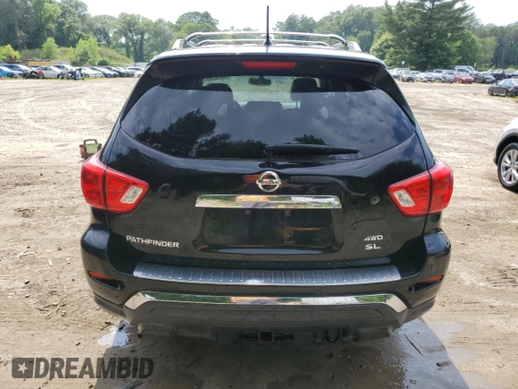 2017 Nissan Pathfinder SV with VIN 5N1DR2MM4HC630741, listed as a Copart auction lot 60698795 with 134,302 mi miles and Clean title. Bid and sale history available at DreamBid. Image 6.