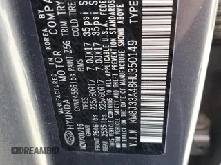 2017 Hyundai Tucson SE with VIN KM8J33A48HU350149, listed as a Copart auction lot 49643295 with 93,750 mi miles and Salvage Title. Bid and sale history available at DreamBid. Image 14.