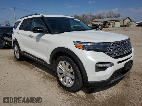 2020 Ford Explorer Limited with VIN 1FMSK8FH5LGC58505, listed as a Copart auction lot 52645825 with 51,222 mi miles and Salvage Title. Bid and sale history available at carsss.com. Image 4.