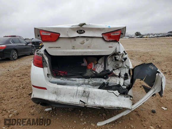 2015 Kia Optima LX with VIN 5XXGM4A74FG515581, listed as a Copart auction lot 46429045 with 117,379 mi miles and Salvage Title. Bid and sale history available at carsss.com. Image 6.
