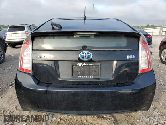 2013 Toyota Prius One with VIN JTDKN3DUXD5628147, listed as a Copart auction lot 72086644 with 0 mi miles and Salvage Title. Bid and sale history available at carsss.com. Image 6.
