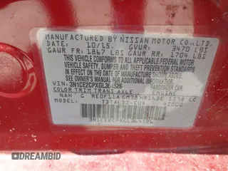 2016 Nissan Note SV with VIN 3N1CE2CPXGL364526, listed as a IAAI auction lot 41641018 with 96,879 mi miles and . Bid and sale history available at DreamBid. Image 9.