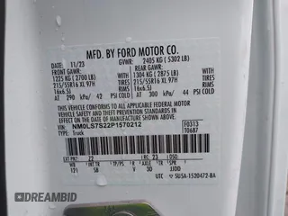 2023 Ford Transit Connect XL с VIN NM0LS7S22P1570212, выставлен на аукционе IAAI как лот 41855867 с пробегом 35 579 миль миль и . История ставок и продаж доступна на DreamBid. Изображение 9.