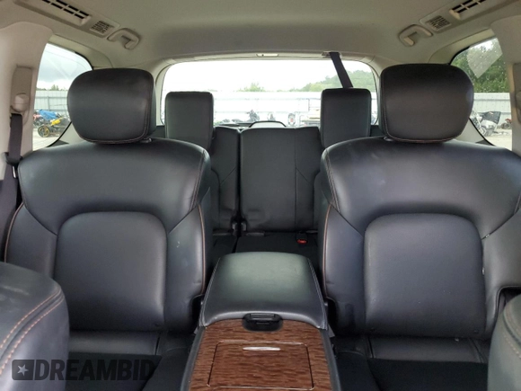 2017 Nissan Armada Platinum with VIN JN8AY2NF9H9302856, listed as a Copart auction lot 60226345 with 116,336 mi miles and Salvage title. Bid and sale history available at DreamBid. Image 10.