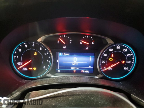 2021 Chevrolet Equinox LT with VIN 2GNAXKEV0M6105352, listed as a Copart auction lot 53727575 with 79,571 mi miles and Clean Title. Bid and sale history available at DreamBid. Image 9.