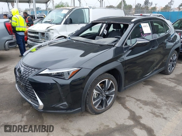 2025 Lexus UX with VIN JTHYBJAH9S2002181, listed as a IAAI auction lot 41889761 with 5,278 mi miles and . Bid and sale history available at DreamBid. Image 2.