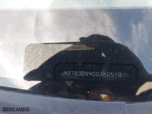 2012 Mazda CX-9 Grand Touring with VIN JM3TB3DV9C0360510, listed as a IAAI auction lot 41697980 with 160,578 mi miles. Bid and sale history available at carsss.com. Image 9.