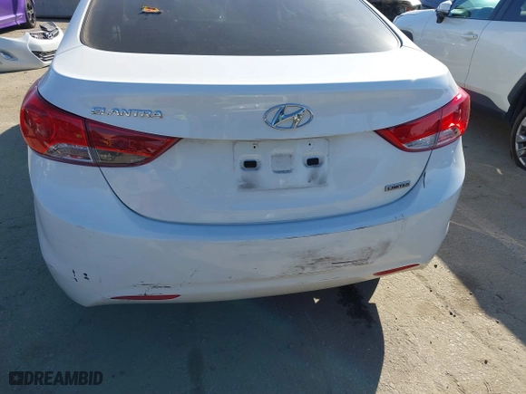 2012 Hyundai Elantra GLS with VIN 5NPDH4AE4CH148512, listed as a IAAI auction lot 41643341 with 59,549 mi miles. Bid and sale history available at carsss.com. Image 14.