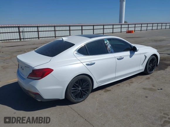 2019 Genesis G70 Advanced z VIN KMTG34LAXKU025146, wystawiony jako IAAI lot #42045294 z przebiegiem 49 074 mil mil oraz . Historia ofert i sprzedaży dostępna na DreamBid. Obrazek 4.