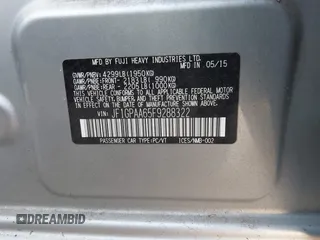 2015 Subaru Impreza 2.0i with VIN JF1GPAA65F9288322, listed as a IAAI auction lot 41336413 with 73,785 mi miles and . Bid and sale history available at DreamBid. Image 9.