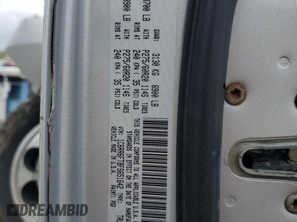 2015 Ram 1500 Express with VIN 1C6RR6FT8FS651642, listed as a Copart auction lot 52074115 with 121,829 mi miles and Salvage title. Bid and sale history available at DreamBid. Image 15.