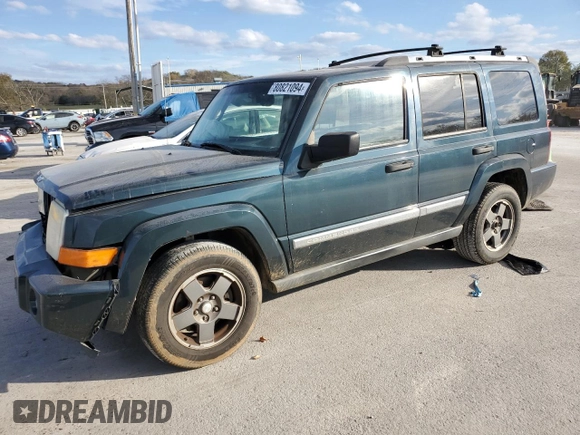 2006 Jeep Commander with VIN 1J8HH48N46C133122, listed as a Copart auction lot 80821094 with 216,412 mi miles and Salvage Title. Bid and sale history available at carsss.com. Image 1.