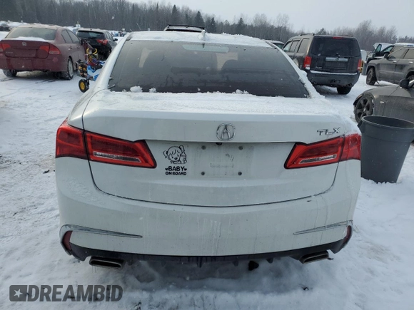 2019 Acura TLX w/Technology Pkg with VIN 19UUB1F59KA800248, listed as a Copart auction lot 87273634 with 123,808 mi miles and Clean Title. Bid and sale history available at carsss.com. Image 6.