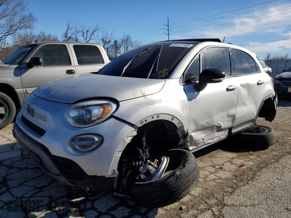 2022 FIAT 500X Trekking with VIN ZFBNF3B18NP980302, listed as a Copart auction lot 43127195 with 27,473 mi miles and Salvage title. Bid and sale history available at DreamBid. Image 1.
