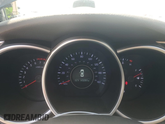 2015 Kia Optima LX with VIN KNAGM4A76F5605252, listed as a Copart auction lot 56244045 with 143,287 mi miles and Salvage title. Bid and sale history available at DreamBid. Image 9.