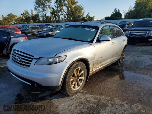 2007 Infiniti FX with VIN JNRAS08W27X203318, listed as a Copart auction lot 73179974 with 159,239 mi miles and Salvage Title. Bid and sale history available at DreamBid. Image 1.