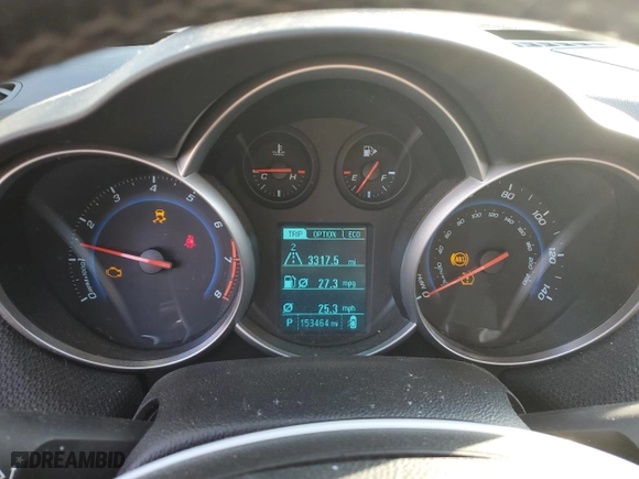 2014 Chevrolet Cruze ECO with VIN 1G1PH5SB0E7361867, listed as a Copart auction lot 45878245 with 153,464 mi miles and Salvage Title. Bid and sale history available at carsss.com. Image 9.