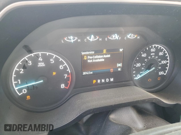 2022 Ford F-150 XL with VIN 1FTFX1E55NKE41909, listed as a Copart auction lot 63763585 with 28,742 mi miles and Clean title. Bid and sale history available at DreamBid. Image 9.