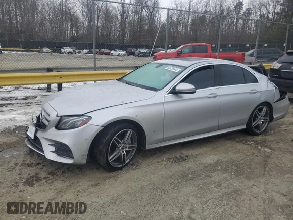 2017 Mercedes-Benz E-Class E 300 Luxury with VIN WDDZF4KB1HA243811, listed as a Copart auction lot 88655545 with 116,270 mi miles and Salvage Title. Bid and sale history available at carsss.com. Image 1.