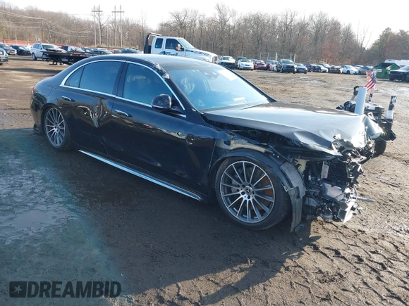 2023 Mercedes-Benz S-Class S 500 with VIN W1K6G6DB2PA173405, listed as a IAAI auction lot 41238647 with 8,825 mi miles. Bid and sale history available at carsss.com. Image 1.
