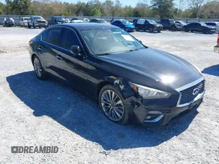 2021 Infiniti Q50 3.0t LUXE with VIN JN1EV7BP2MM707788, listed as a IAAI auction lot 41839281 with 125,173 mi miles. Bid and sale history available at carsss.com. Image 1.