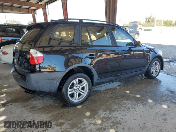 2005 BMW X3 3.0i with VIN WBXPA93435WD14234, listed as a Copart auction lot 46112025 with 114,353 mi miles and Salvage title. Bid and sale history available at DreamBid. Image 3.