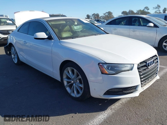 2013 Audi A5 Premium Plus z VIN WAULFAFR0DA029857, wystawiony jako IAAI lot #41300565 z przebiegiem 151 261 mil mil oraz . Historia ofert i sprzedaży dostępna na DreamBid. Obrazek 1.