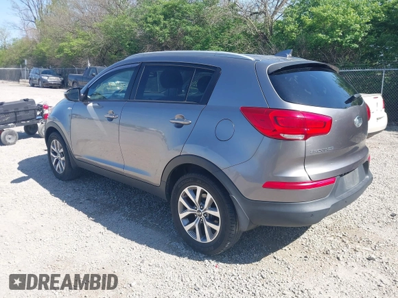 2014 Kia Sportage LX with VIN KNDPBCAC3E7587943, listed as a IAAI auction lot 42092903 with 153,483 mi miles and . Bid and sale history available at carsss.com. Image 3.