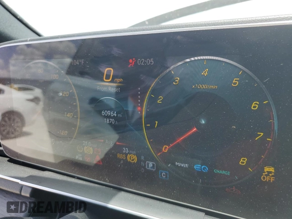2021 Mercedes-Benz GLS 450 with VIN 4JGFF5KE5MA465206, listed as a Copart auction lot 55974954 with 60,964 mi miles and Salvage Title. Bid and sale history available at DreamBid. Image 9.
