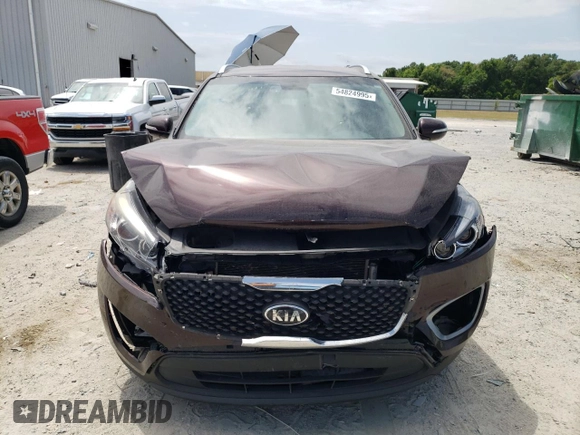 2016 Kia Sorento LX with VIN 5XYPGDA3XGG069826, listed as a Copart auction lot 54824995 with 129,914 mi miles and Salvage Title. Bid and sale history available at DreamBid. Image 5.