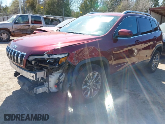 2019 Jeep Cherokee Latitude Plus with VIN 1C4PJLLB9KD312906, listed as a IAAI auction lot 41839763 with 168,248 mi miles. Bid and sale history available at carsss.com. Image 18.