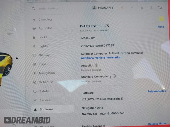 2018 Tesla Model 3 Long Range Battery with VIN 5YJ3E1EA8JF047298, listed as a IAAI auction lot 41403507 with 172,142 mi miles and . Bid and sale history available at DreamBid. Image 18.