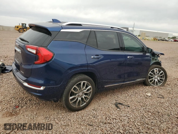 2023 GMC Terrain Denali with VIN 3GKALXEGXPL101655, listed as a Copart auction lot 50809555 with 18,362 mi miles and Salvage title. Bid and sale history available at DreamBid. Image 3.