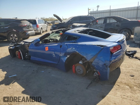 2016 Chevrolet Corvette 1LT with VIN 1G1YB2D72G5107038, listed as a Copart auction lot 76585924 with 0 mi miles and Salvage Title. Bid and sale history available at carsss.com. Image 2.