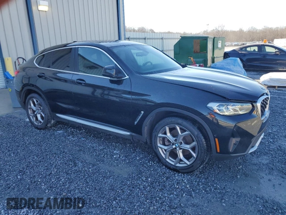 2022 BMW X4 xDrive30i with VIN 5UX33DT05N9M86605, listed as a Copart auction lot 40251784 with 38,430 mi miles. Bid and sale history available at carsss.com. Image 4.
