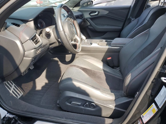 2021 Acura TLX w/A-Spec Package with VIN 19UUB5F58MA016749, listed as a Copart auction lot 45724805 with 0 mi miles and Salvage Title. Bid and sale history available at carsss.com. Image 7.