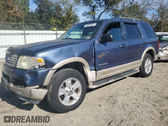 2005 Ford Explorer Eddie Bauer with VIN 1FMZU64K85UB38522, listed as a Copart auction lot 80958904 with 168,668 mi miles and Salvage title. Bid and sale history available at DreamBid. Image 1.