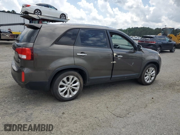 2014 Kia Sorento EX with VIN 5XYKU4A76EG430617, listed as a Copart auction lot 53668855 with 116,961 mi miles and Clean Title. Bid and sale history available at carsss.com. Image 3.