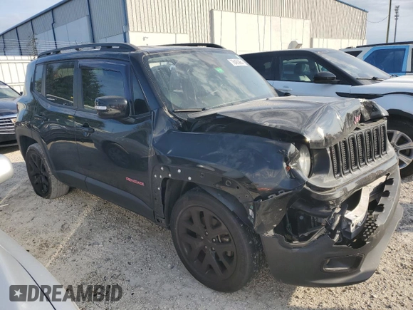 2017 Jeep Renegade Latitude with VIN ZACCJABB7HPG59973, listed as a Copart auction lot 76463964 with 164,130 mi miles and Salvage Title. Bid and sale history available at carsss.com. Image 4.