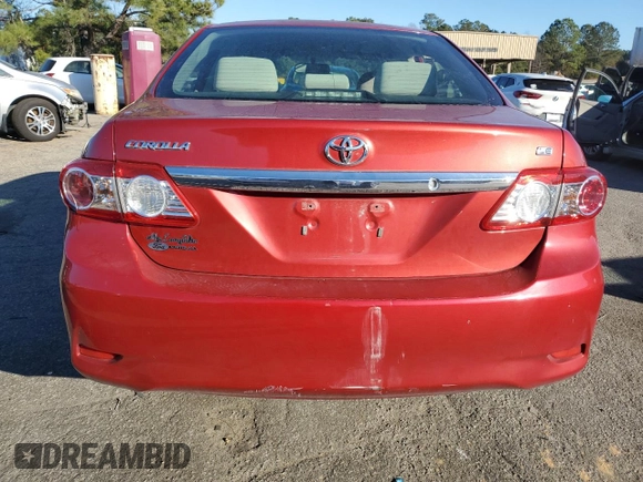 2011 Toyota Corolla L with VIN JTDBU4EE4B9158588, listed as a Copart auction lot 82531054 with 125,898 mi miles and Salvage Title. Bid and sale history available at carsss.com. Image 6.