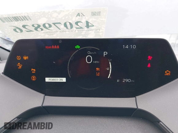 2024 Toyota Prius LE with VIN JTDACAAU8R3028529, listed as a IAAI auction lot 42079826 with 7,849 mi miles and . Bid and sale history available at DreamBid. Image 7.