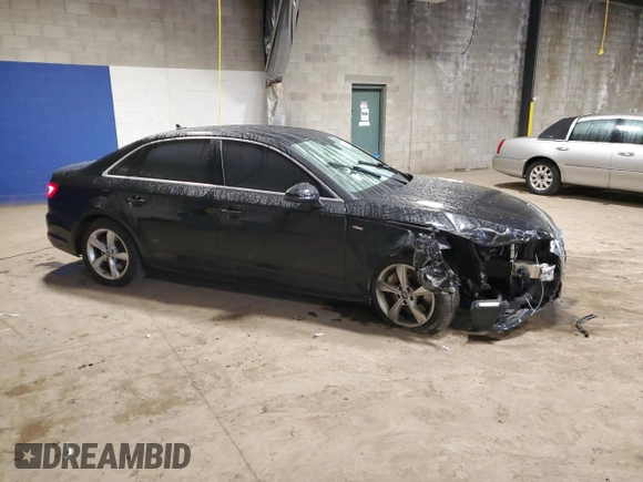 2019 Audi A4 Premium with VIN WAUDNAF43KA108576, listed as a Copart auction lot 51699025 with 54,950 mi miles and Salvage title. Bid and sale history available at DreamBid. Image 4.