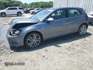 2015 Volkswagen Golf TSI SEL with VIN 3VW217AU3FM004191, listed as a Copart auction lot 59210615 with 93,522 mi miles and Salvage title. Bid and sale history available at DreamBid. Image 1.