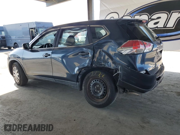 2016 Nissan Rogue SV with VIN KNMAT2MV8GP691017, listed as a Copart auction lot 55435685 with 91,056 mi miles and Salvage Title. Bid and sale history available at DreamBid. Image 2.