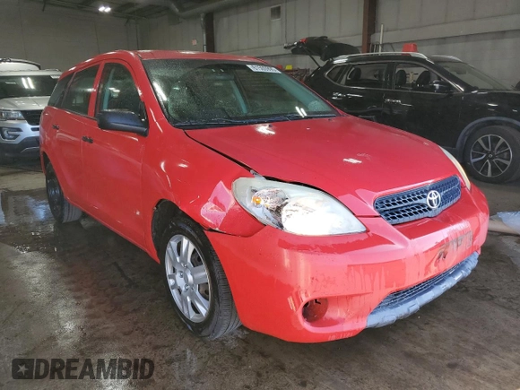 2006 Toyota Matrix STD with VIN 2T1KR32E96C603651, listed as a Copart auction lot 61500995 with 192,651 mi miles and Salvage title. Bid and sale history available at DreamBid. Image 4.