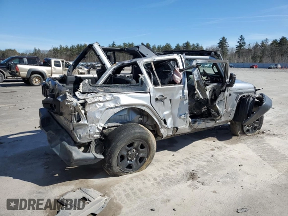 2020 Jeep Wrangler Unlimited Sport with VIN 1C4HJXDN9LW155470, listed as a Copart auction lot 50801215 with Not provided miles and Salvage title. Bid and sale history available at DreamBid. Image 3.