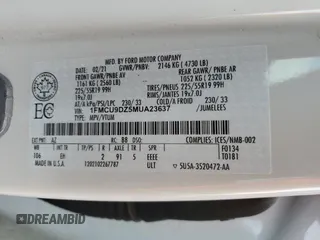 2021 Ford Escape Titanium Hybrid с VIN 1FMCU9DZ5MUA23637, выставлен на аукционе Copart как лот 51991185 с пробегом 101 012 миль миль и Чистый • Clean title. История ставок и продаж доступна на DreamBid. Изображение 13.
