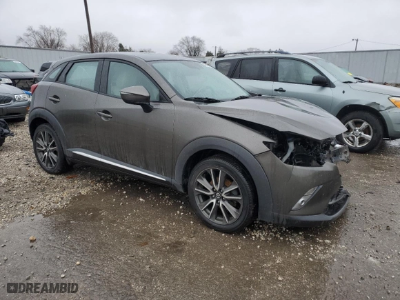 2017 Mazda CX-3 Grand Touring with VIN JM1DKFD77H0144579, listed as a Copart auction lot 43423555 with 0 mi miles and Clean Title. Bid and sale history available at carsss.com. Image 4.