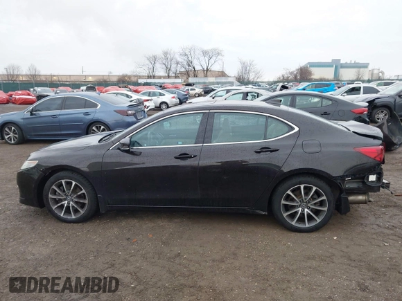 2015 Acura TLX V6 Advance with VIN 19UUB3F76FA002163, listed as a IAAI auction lot 41460668 with 110,095 mi miles. Bid and sale history available at carsss.com. Image 14.